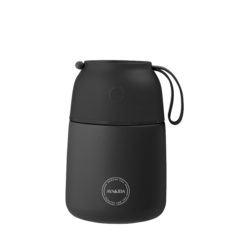 Aya & Ida Food'ie Lunch Box 500 ml, Matte Black