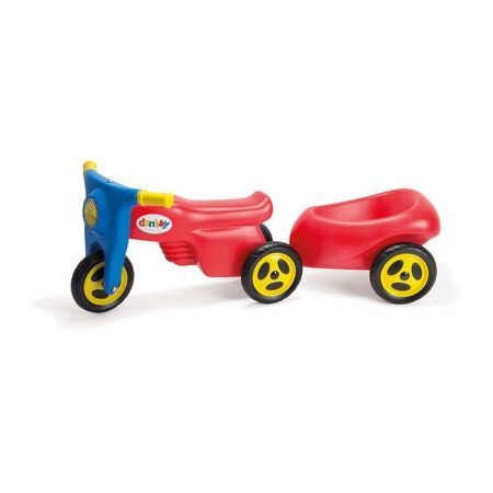 Dantoy rød motorcykel med gummihjul