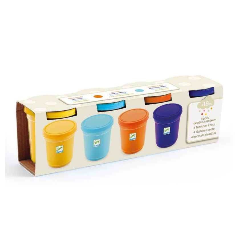 Djeco modellervoks 4 stk. Naturfarver
