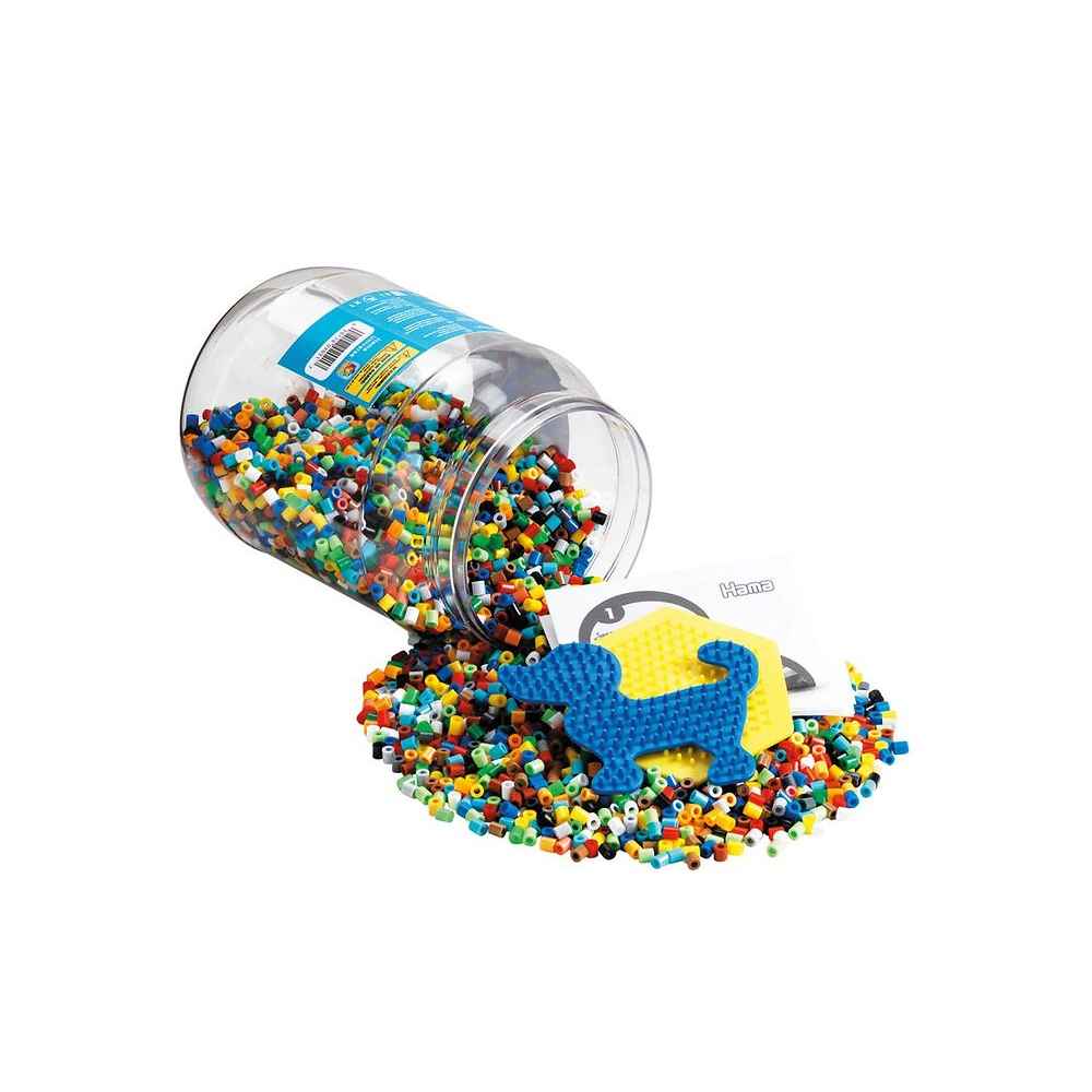 Hama Midi perlebøtte 7.000 stk. blå