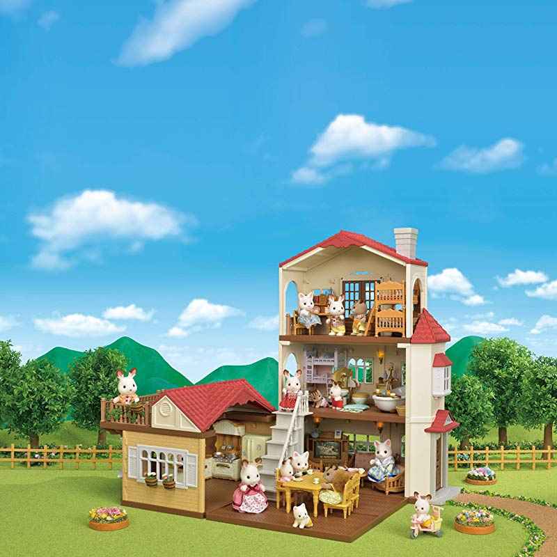Sylvanian Families Red Roof country home med lys 5302