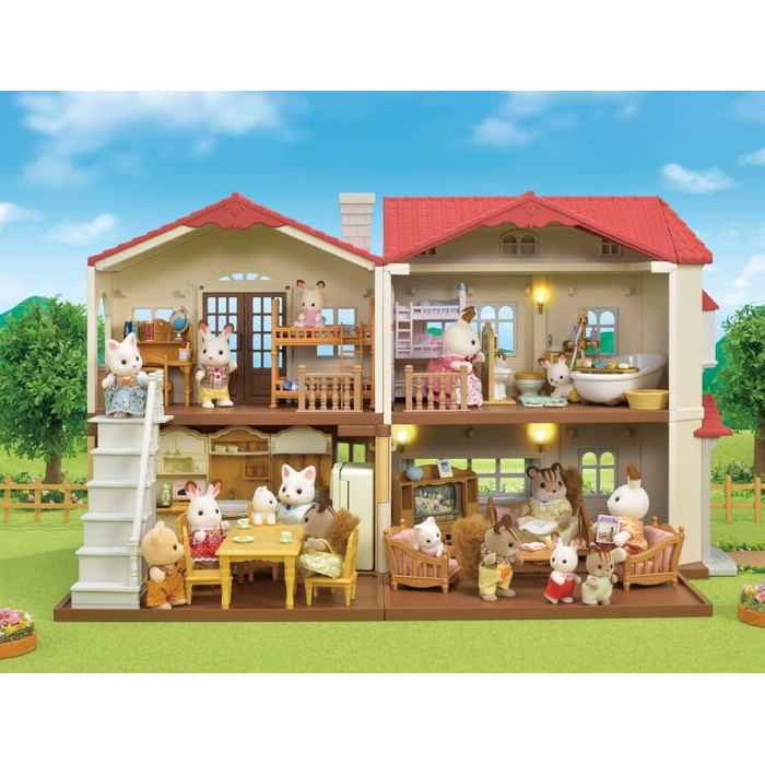 Sylvanian Families Red Roof country home med lys 5302
