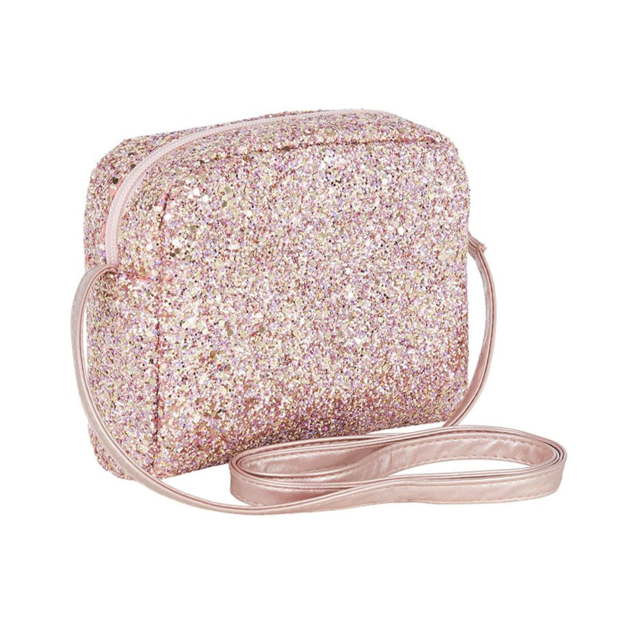 Mimi & Lula skuldertaske, Pink/guld glitter