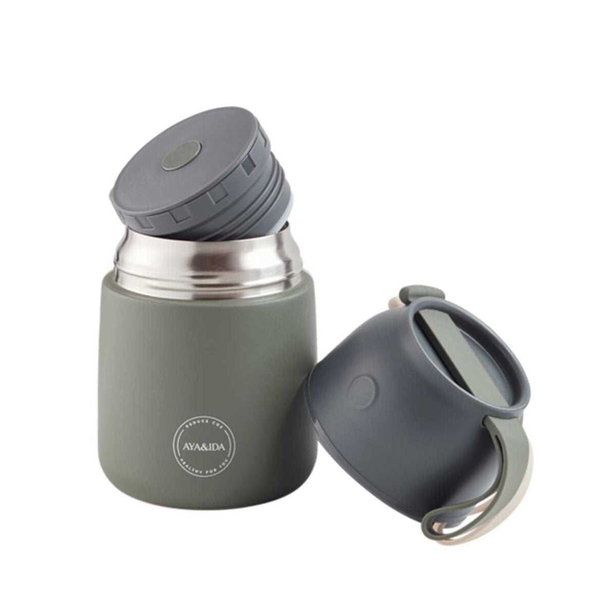 Aya & Ida Food'ie Lunch Box 500 ml, Tropical Green