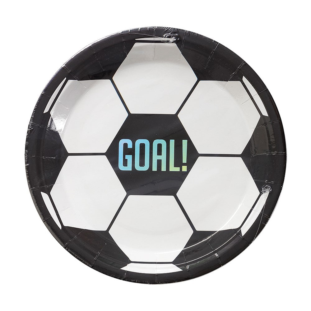 Fodbold Paptallerkner 8 stk. str. L