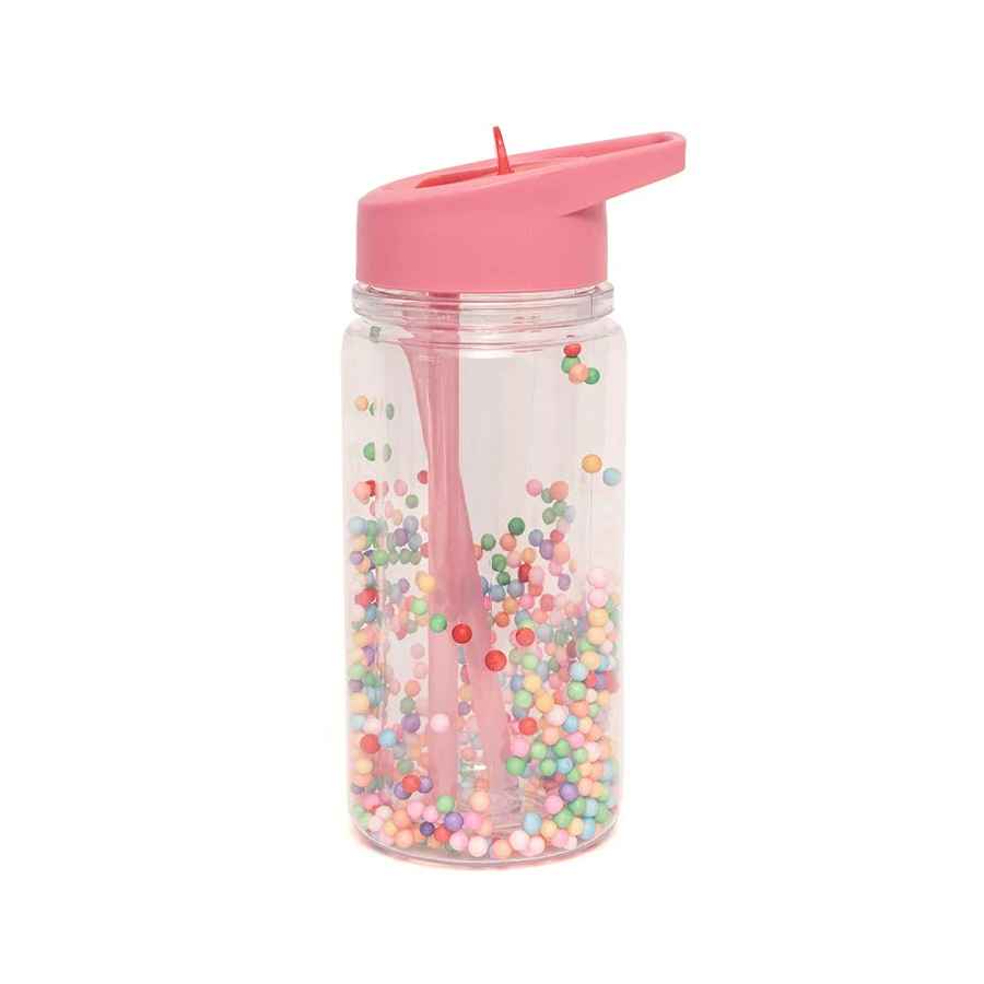 Petit Monkey Drikkedunk med flamingokugler, Peony Pink