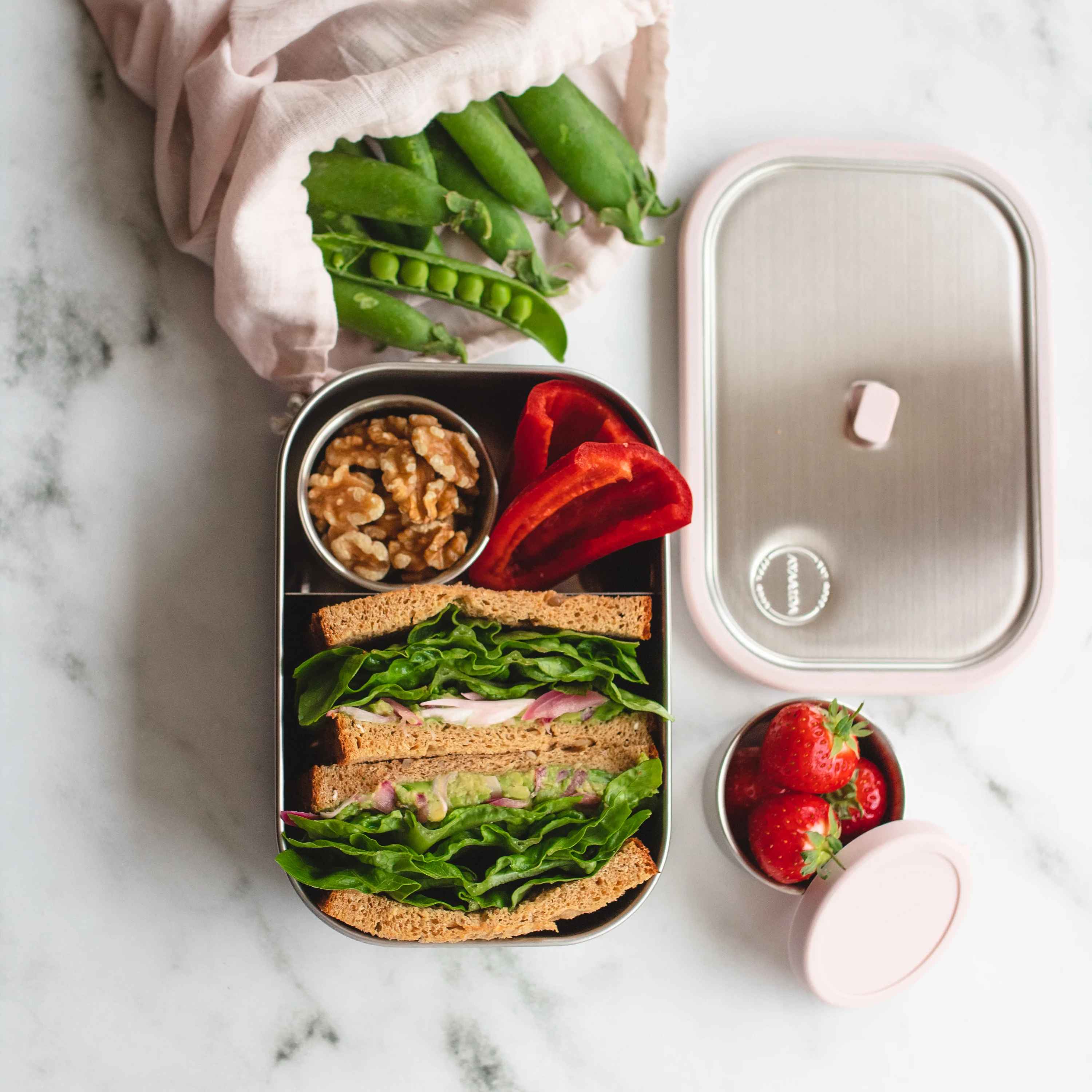 Aya & Ida Lunch Box 1000 ml, Soft Rose