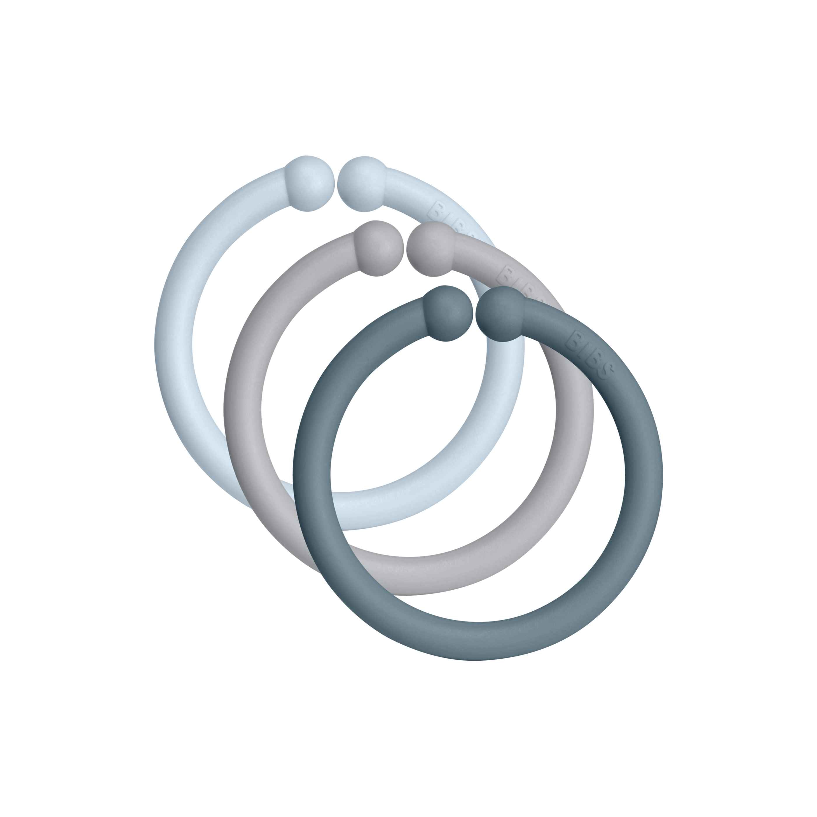 BIBS Loops 12-pak, Baby Blue/Cloud/Petrol