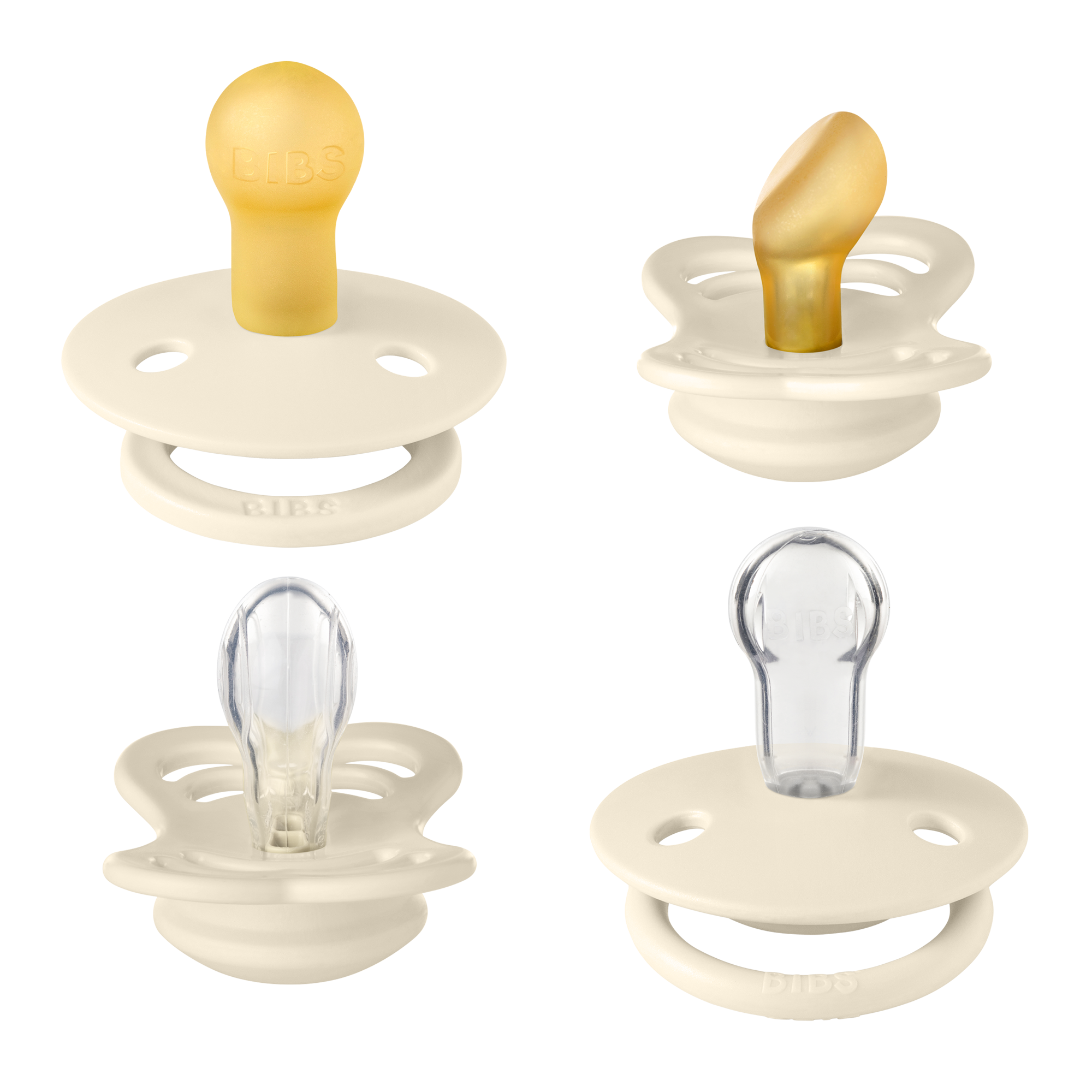 BIBS Try-it collection 4 stk. str. 1 (0+ mdr.), Ivory