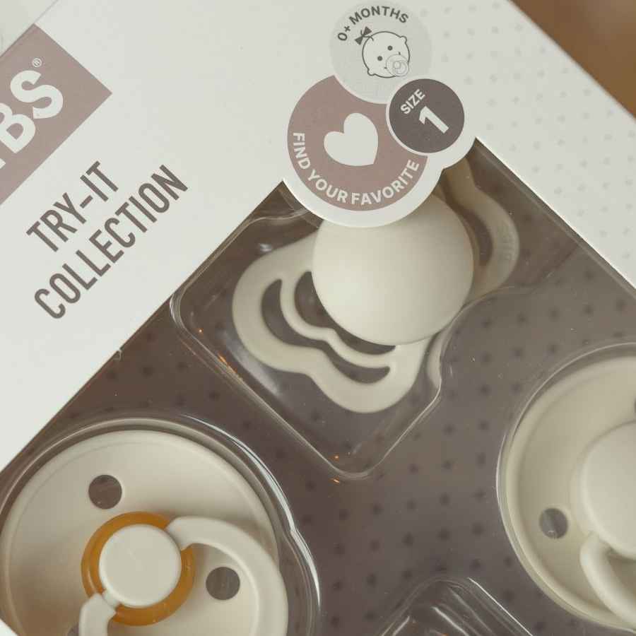 BIBS Try-it collection 4 stk. str. 1 (0+ mdr.), Ivory